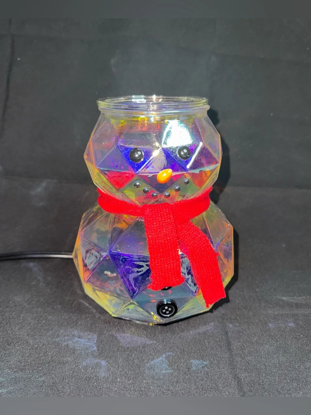 ✨🆕 NIB Iridescent Scentsy Snow Stopper Prismatic Snowman Warmer